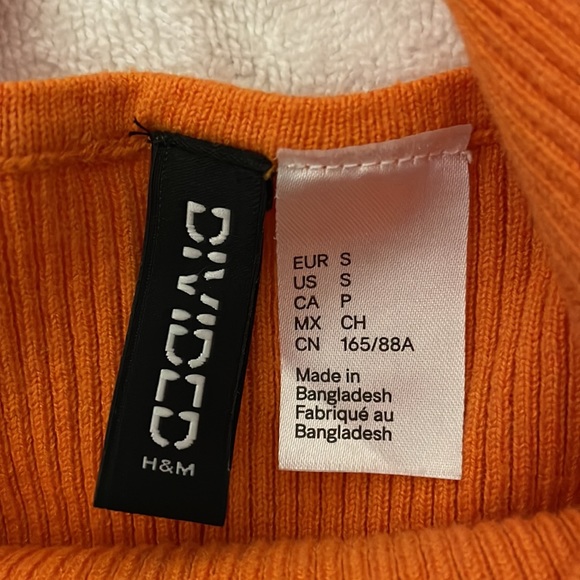 Orange Stretch Crop Top - Picture 4 of 7